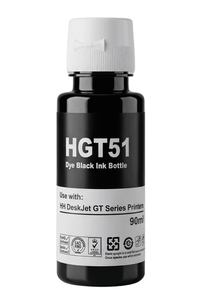 Hp GT51BK **Kutusuz** X4E40Ae Siyah Şişeli Mürekkep 90ml