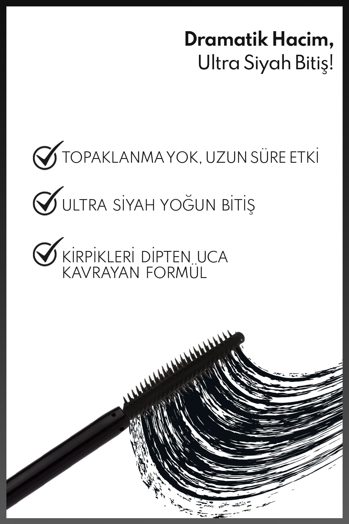 Cosmetics Signature Hacim Ve Takma Kirpik Etkili Maskara - Ultra Siyah