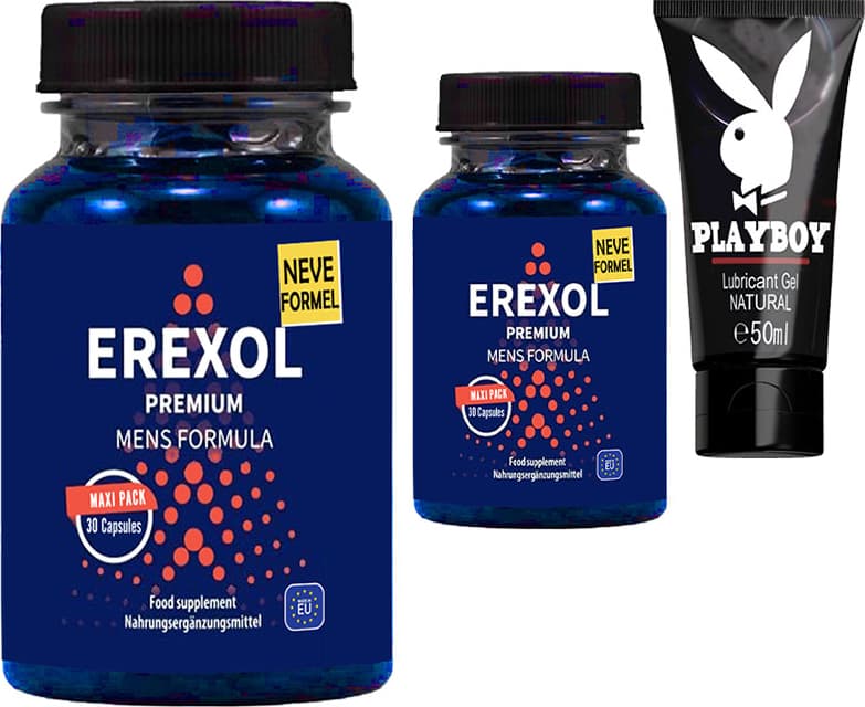 Erexol 2 Adet Erkeklerin Canlılığına Tarafların Keyfi Için L-Argininli L-Citrullineli Macatozlu Çinko ve Üzüm Çekirdeği Extreli 30 Lu + Kayganlaştırıcıjel