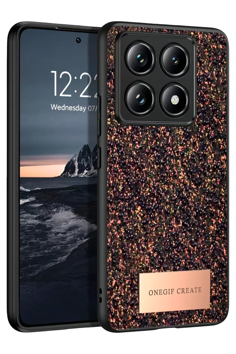 Mi 14T Pro Bright Simli Kapak - Derin Mor