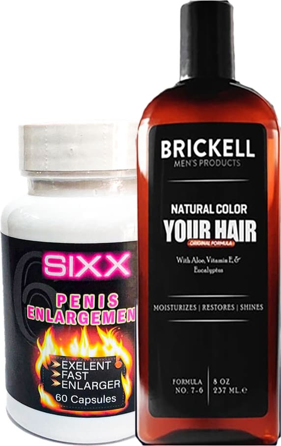 Brickell Anti-Beyaz Saçsakal Şampuan Erkek 237 ml Ile + Sıxx Kadın Vajinaorgazm Kremi 60 ml