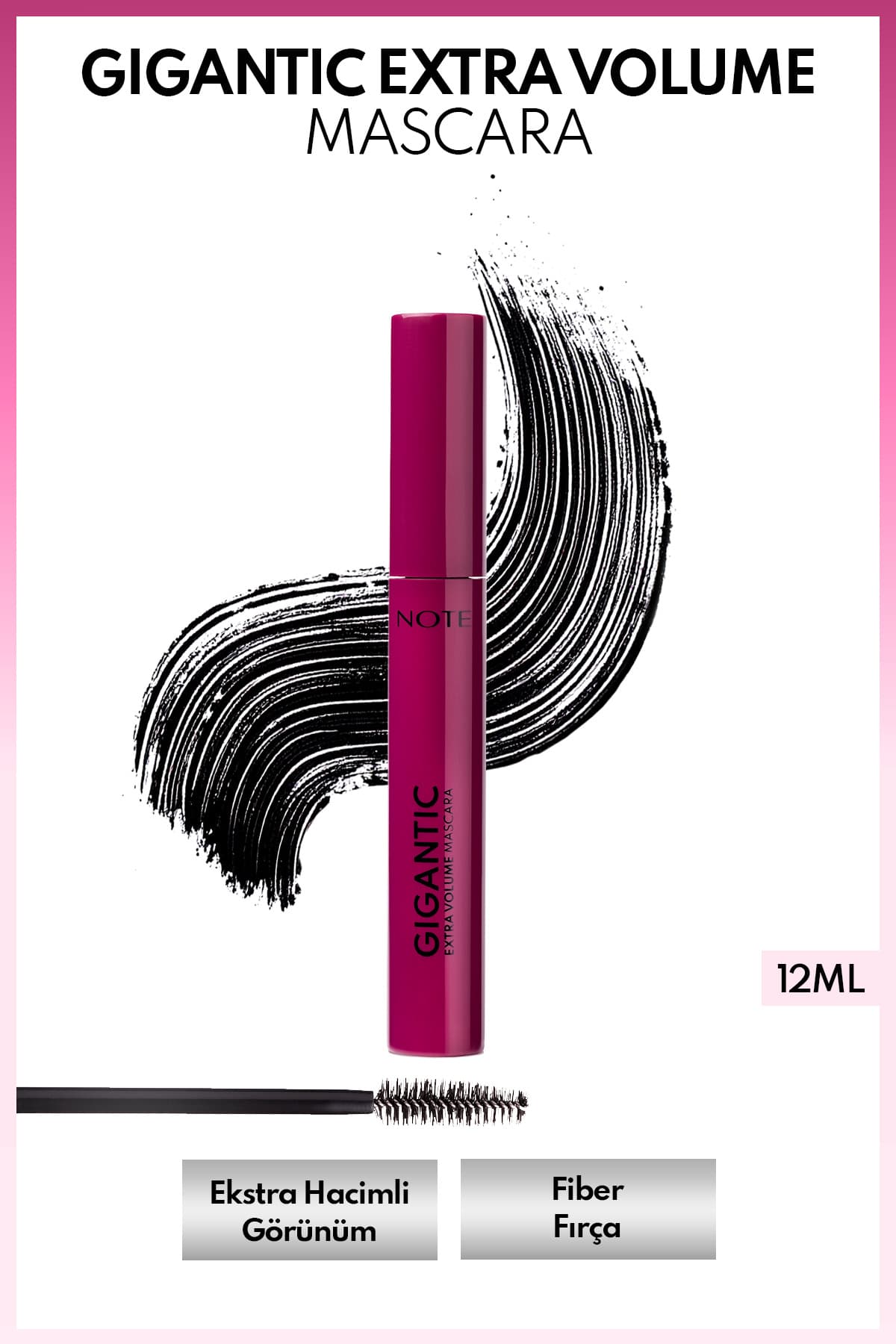 Cosmetics Gigantic Ekstra Hacim Ve Takma Kirpik Etkili Maskara - Siyah
