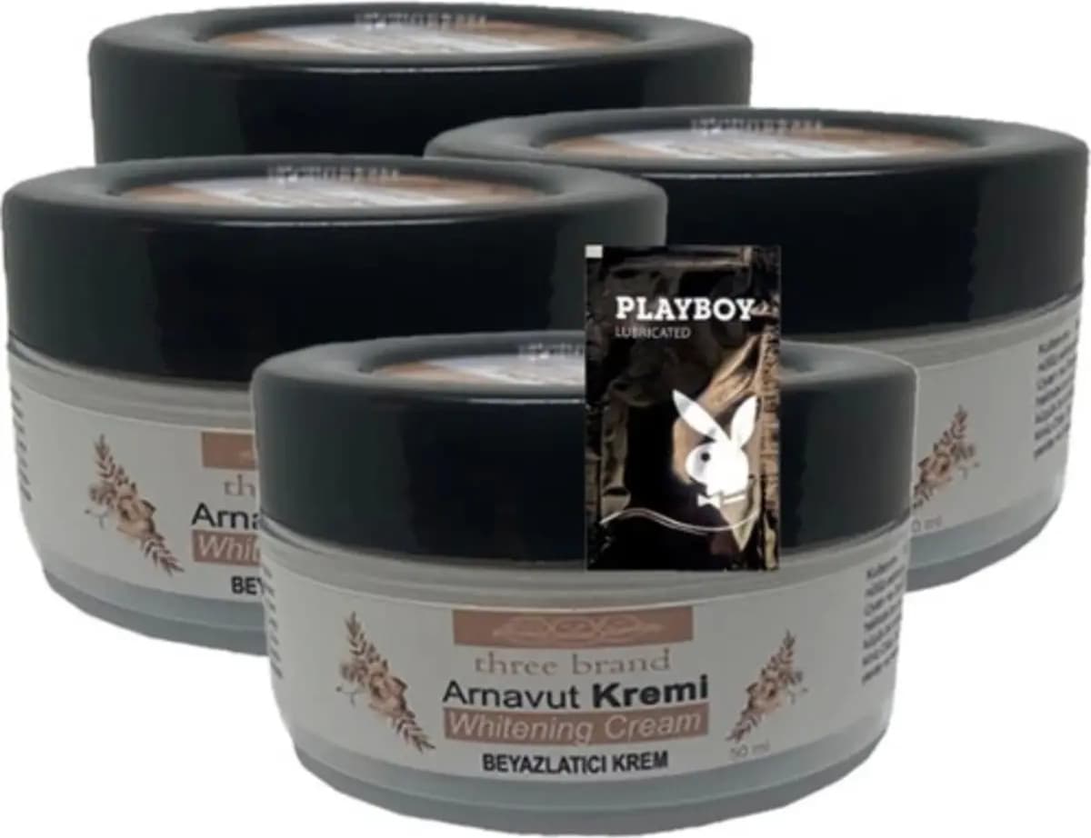 Süper Three Brand 4lü Adet Arnavut Kremi Whitens Cream 50 ml + 1 Adet Jel Hediye