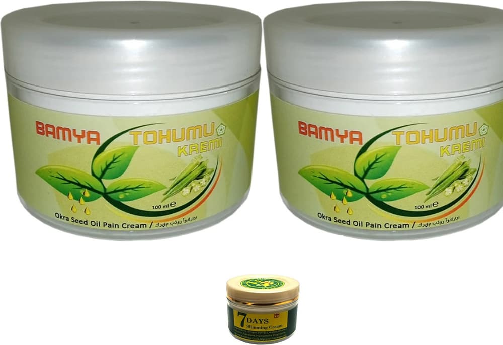 Hintohu Bamya Tohumu Kremi Vücut Sızıları Için Krem 100 ml x 2 / 7days Slimming Cream Vücut Bakım Kremi 100 ml
