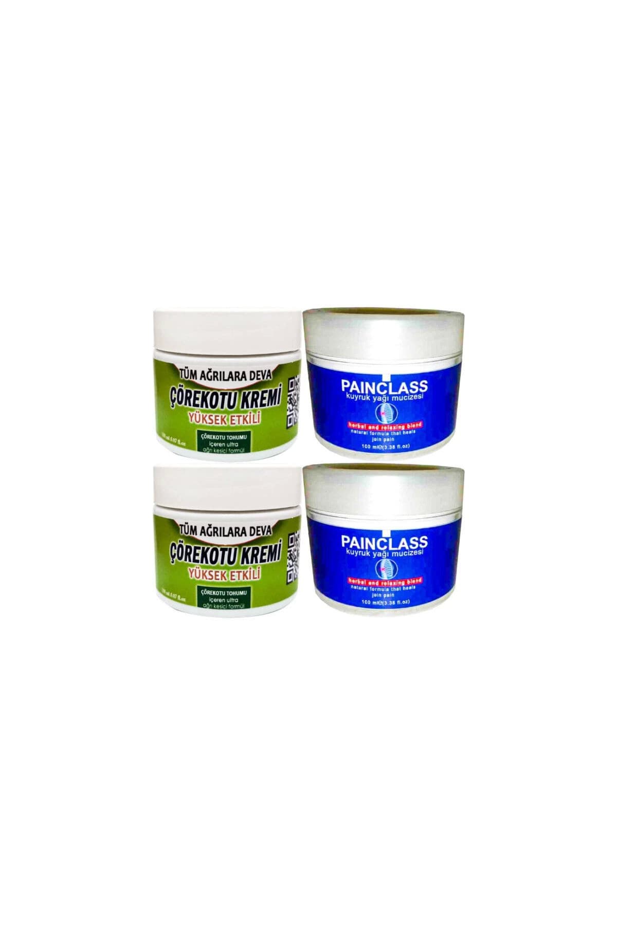Çörek Otu Kremi Orta Boy 2 x 100 ml - Painclass Kuyruk Yağı Kremi 2 x 100 ml