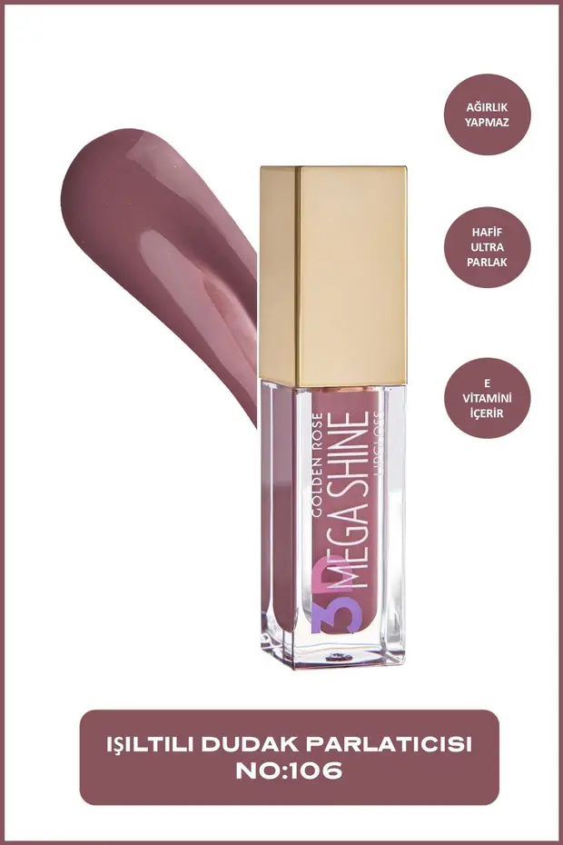 Lip Gloss Ruj & 3D Mega Shine No: 106