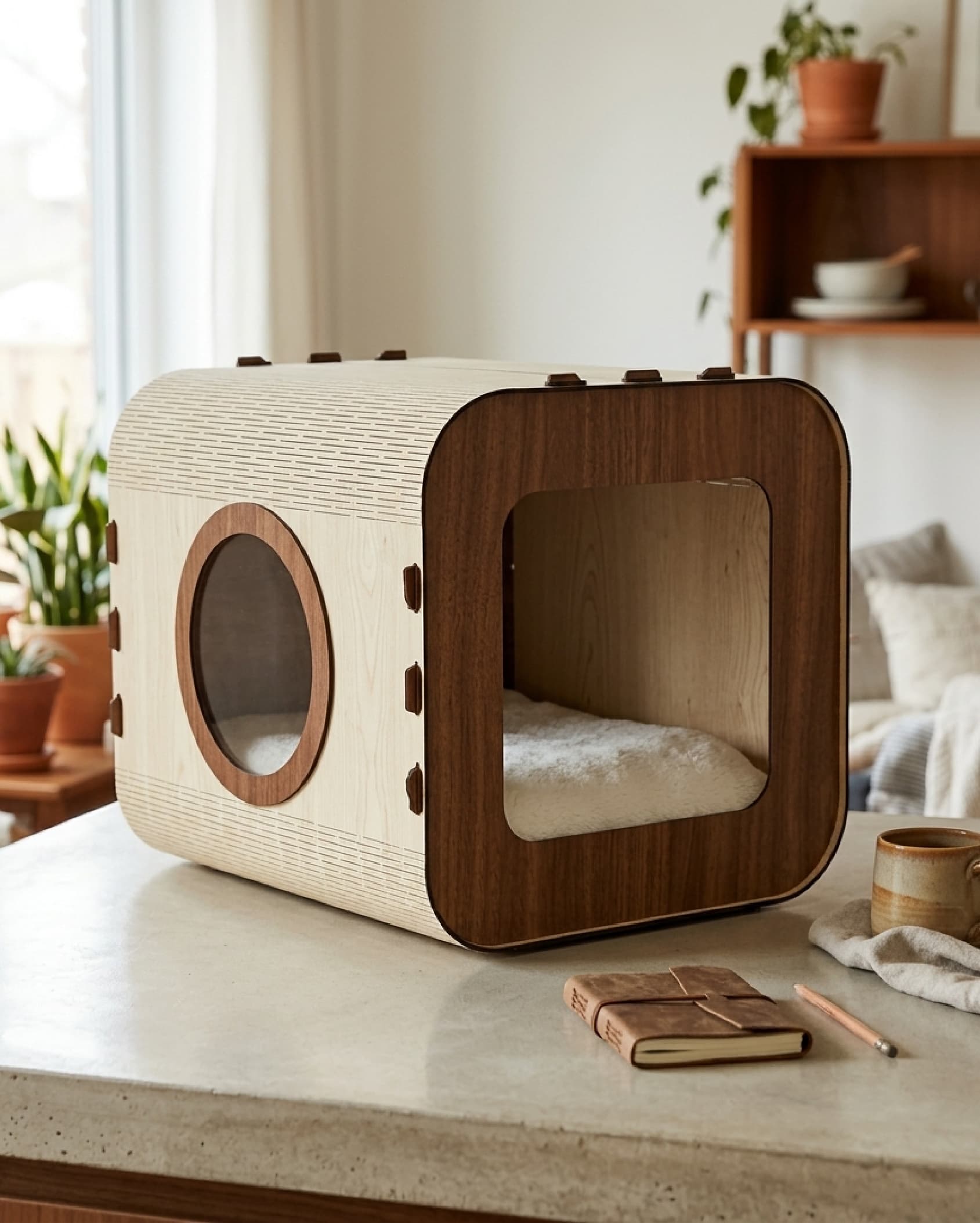 Özel Tasarım Vista MDF Kedi Evi