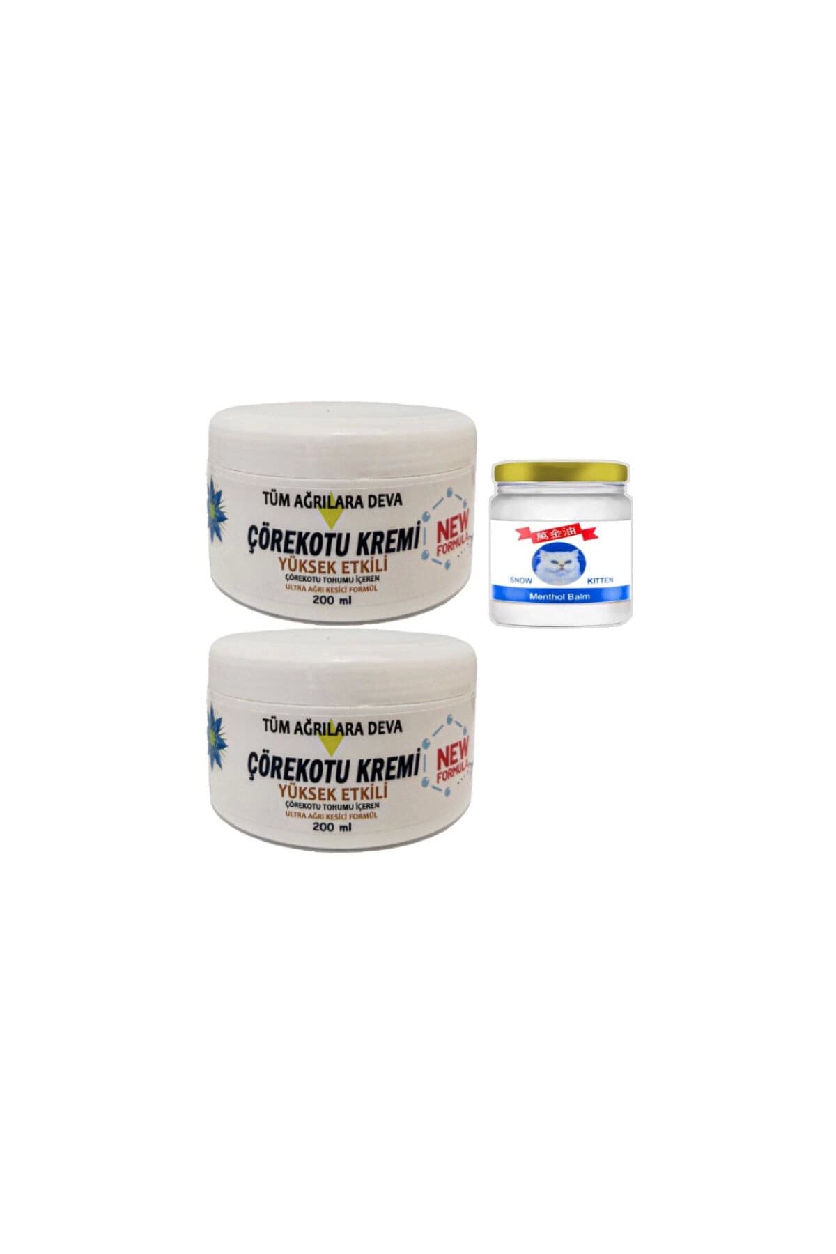 Çörek Otu Kremi XL Boy 2x200 ml+Snow Kitten 50 ml Menthol Balm