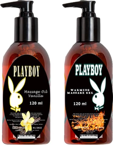 Playboy Massage Oil Warming And Vanilla Fragrances 120 ml Isıtıcılı ve Vanilya Kokulu Vücut Masaj Yağı