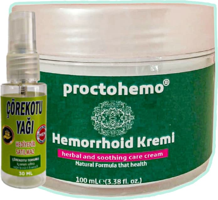 Proctohemo 100 ml Hemor.roidin Kremi + Çörek Otu Yağı Teskin Yağı 30 ml