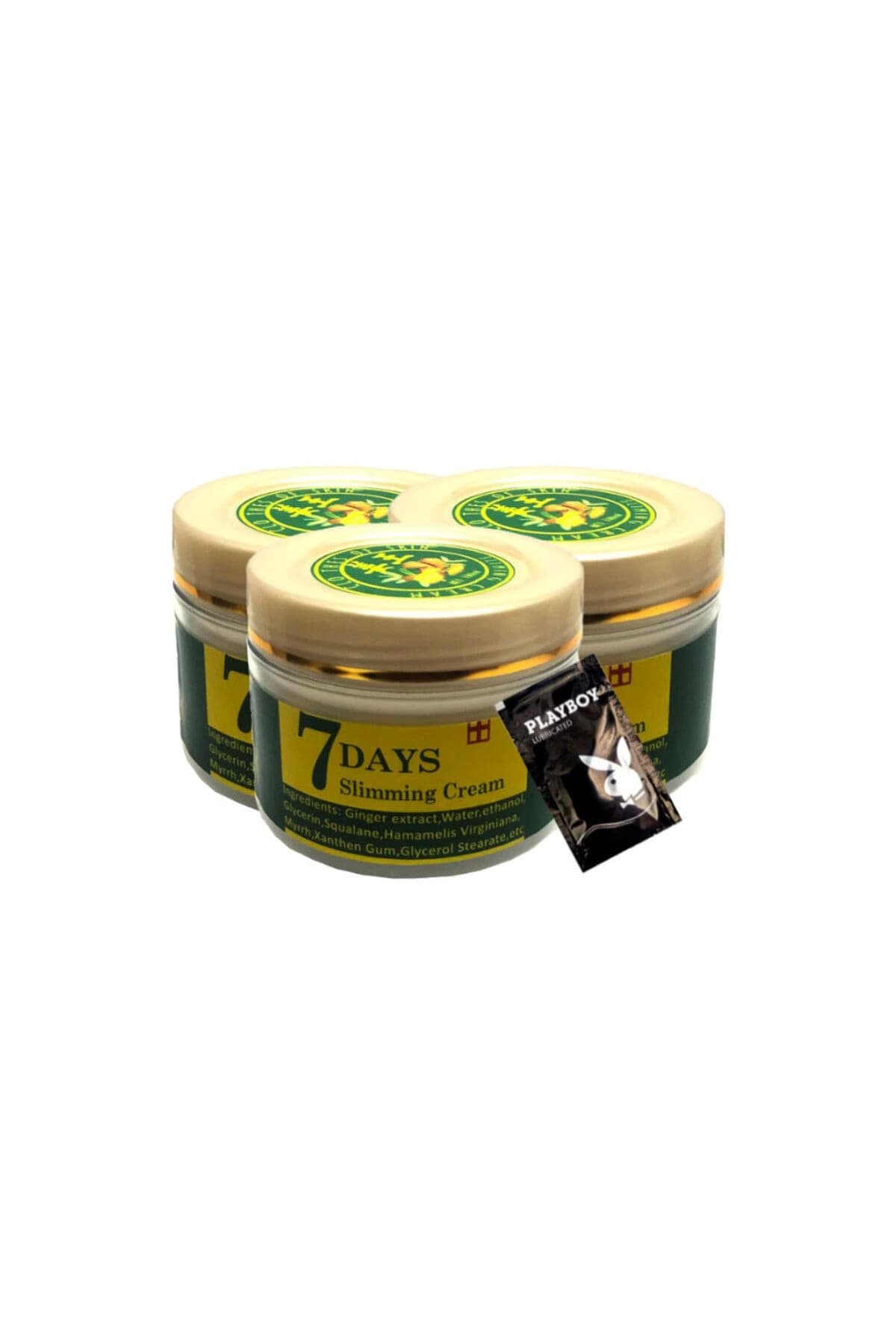 7 Days 3x100 ml Ginger Miracle Slimming Cream Sıkılaştırıcı+1 ad Jel ile