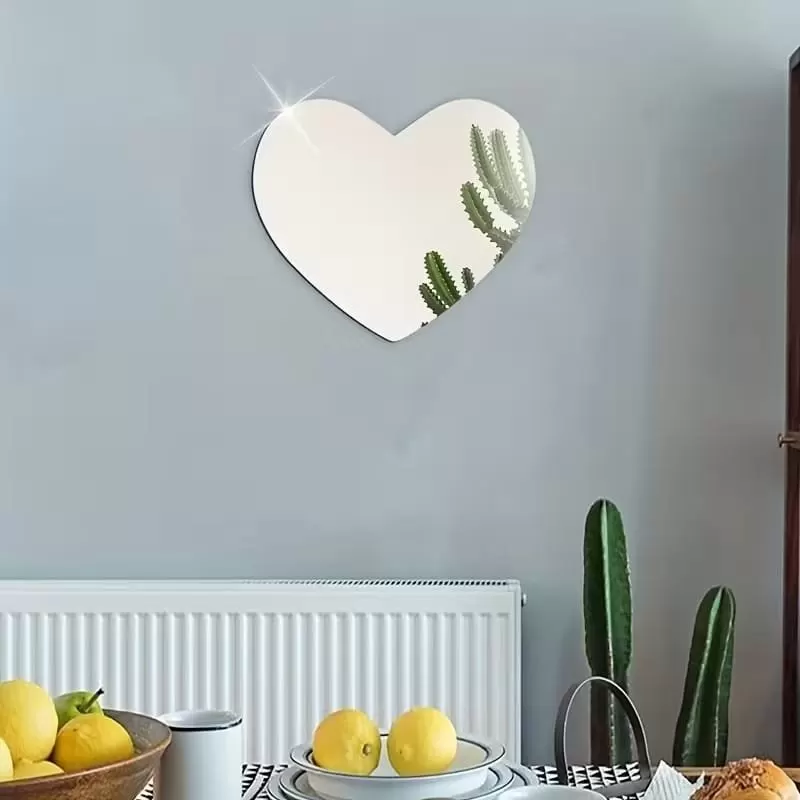 30x30 cm Kırılmaz Pleksi Dekoratif Duvar Aynası - Modern Organik Form 1. Sınıf Akrilik Ayna