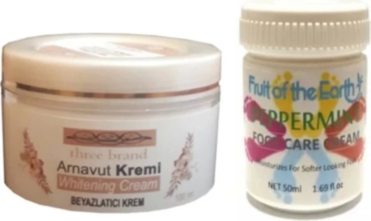 Hintohu Three Brand 100ML Arnavut Kremi+Foot Care Cream 50ML Ayak Bakım Kremi Nane Ferahlığı