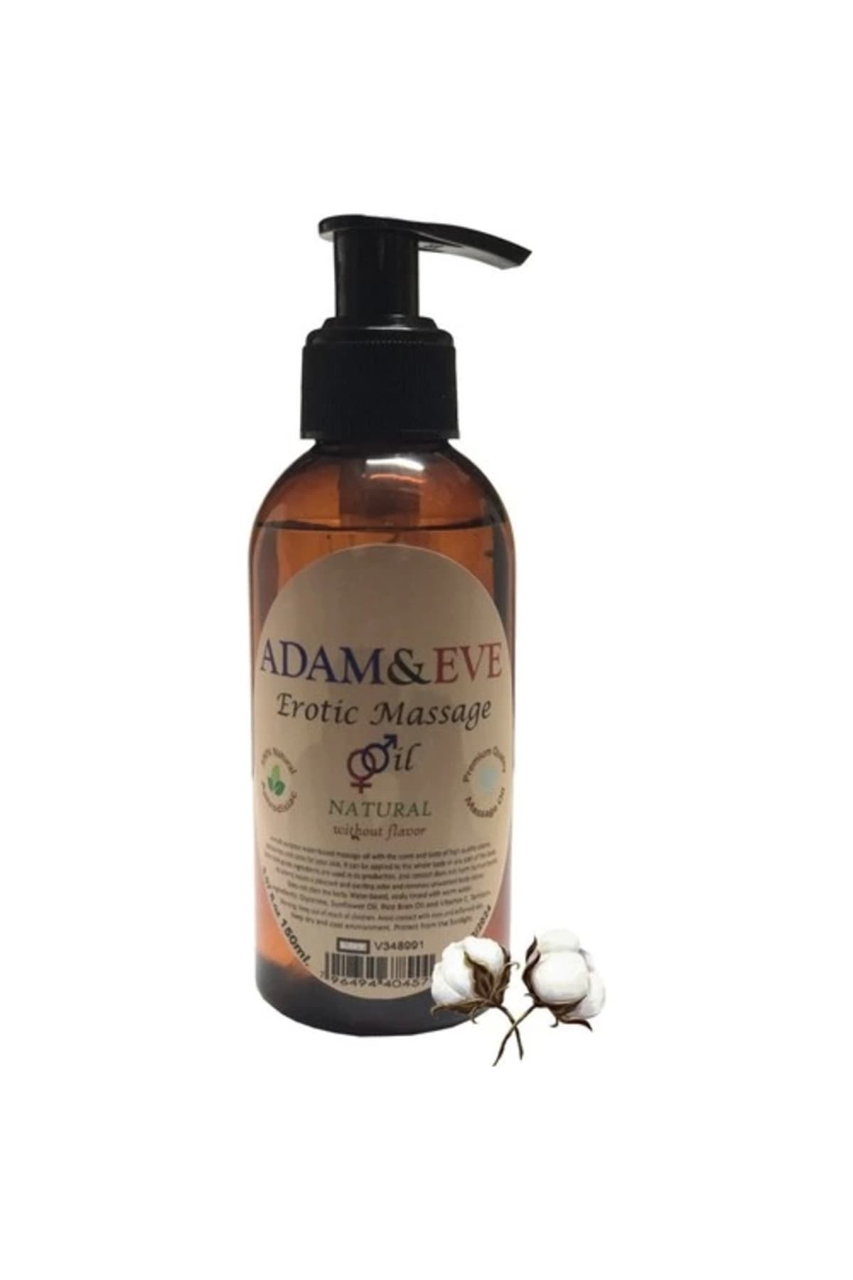 Adam & Eve Natural Massage Oil Kokusuz Vücut Masaj Yağı 2adet 120 Ml