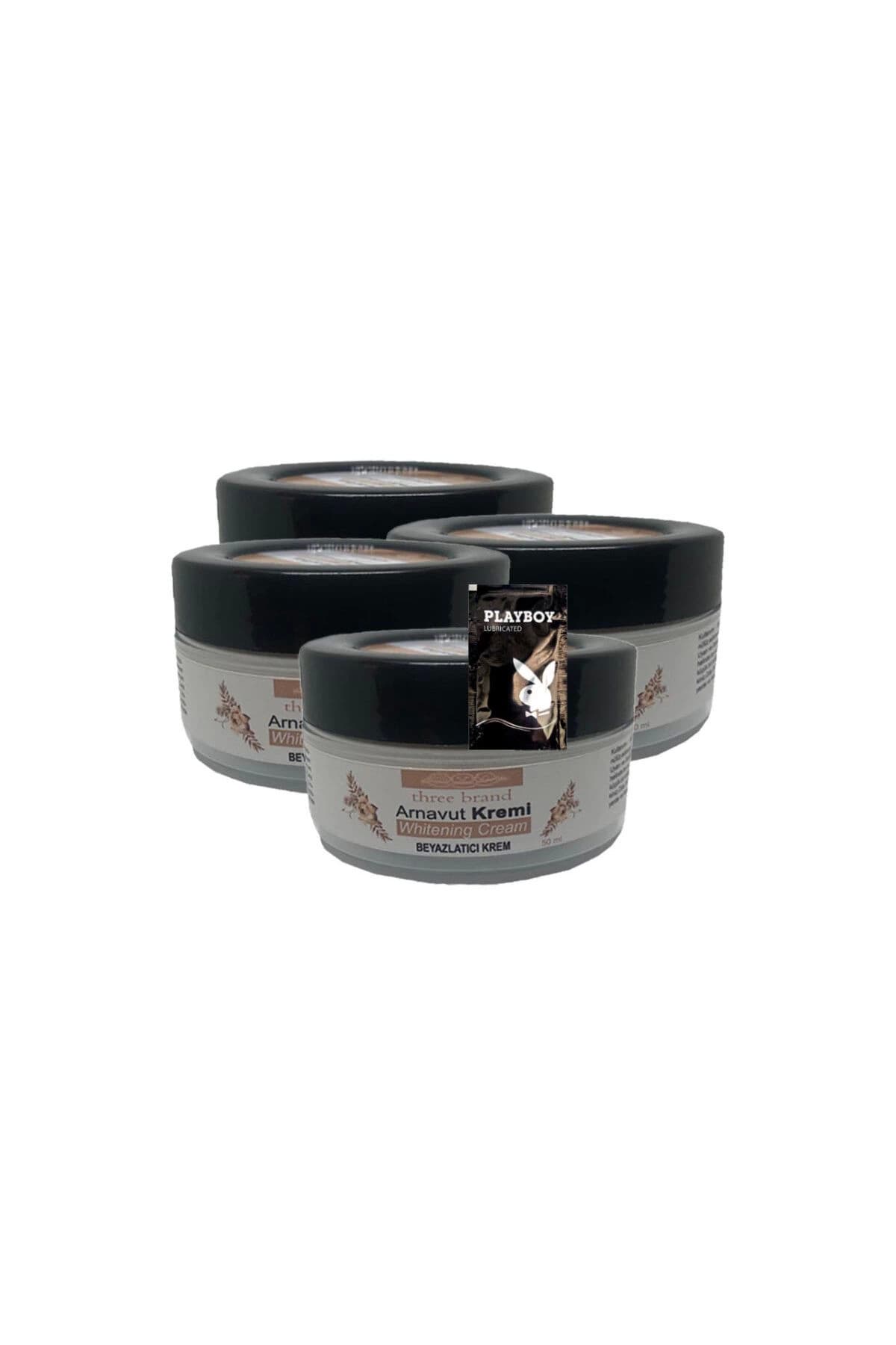 Arnavut Kremi 4x50 ml Cilt Renk Açıcı Masaj Bakım Kremi 1 adet Jel ile