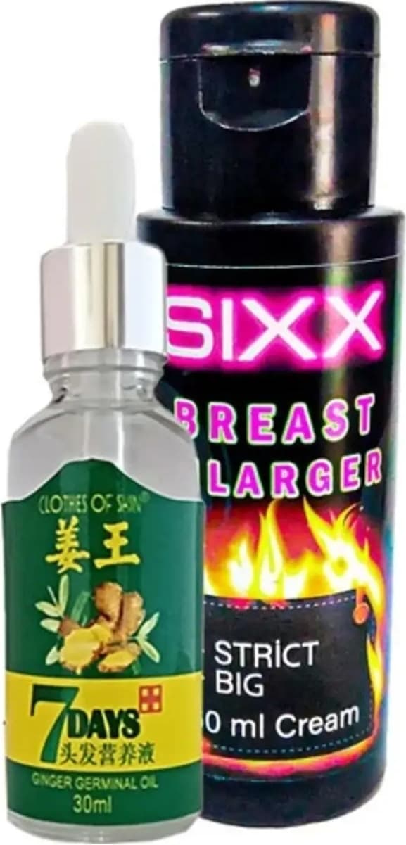 Süper 7days Bay Saç Bakım Yağı ve + Sıxx Memme Bakım Kremi 60 ml