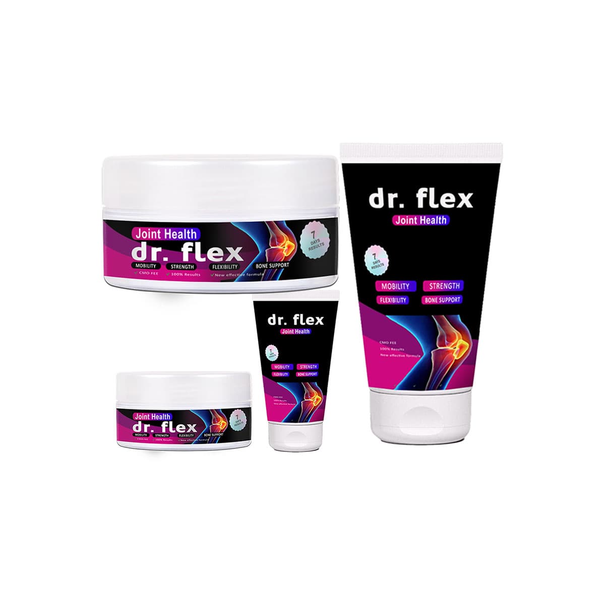 Dr.Flex Tüp+Kavanoz Vücut Masaj Kremi 2li Set Omega3lü Kolajenli Bamya Tohumu Ardıç ve Kuyruk Yağlı