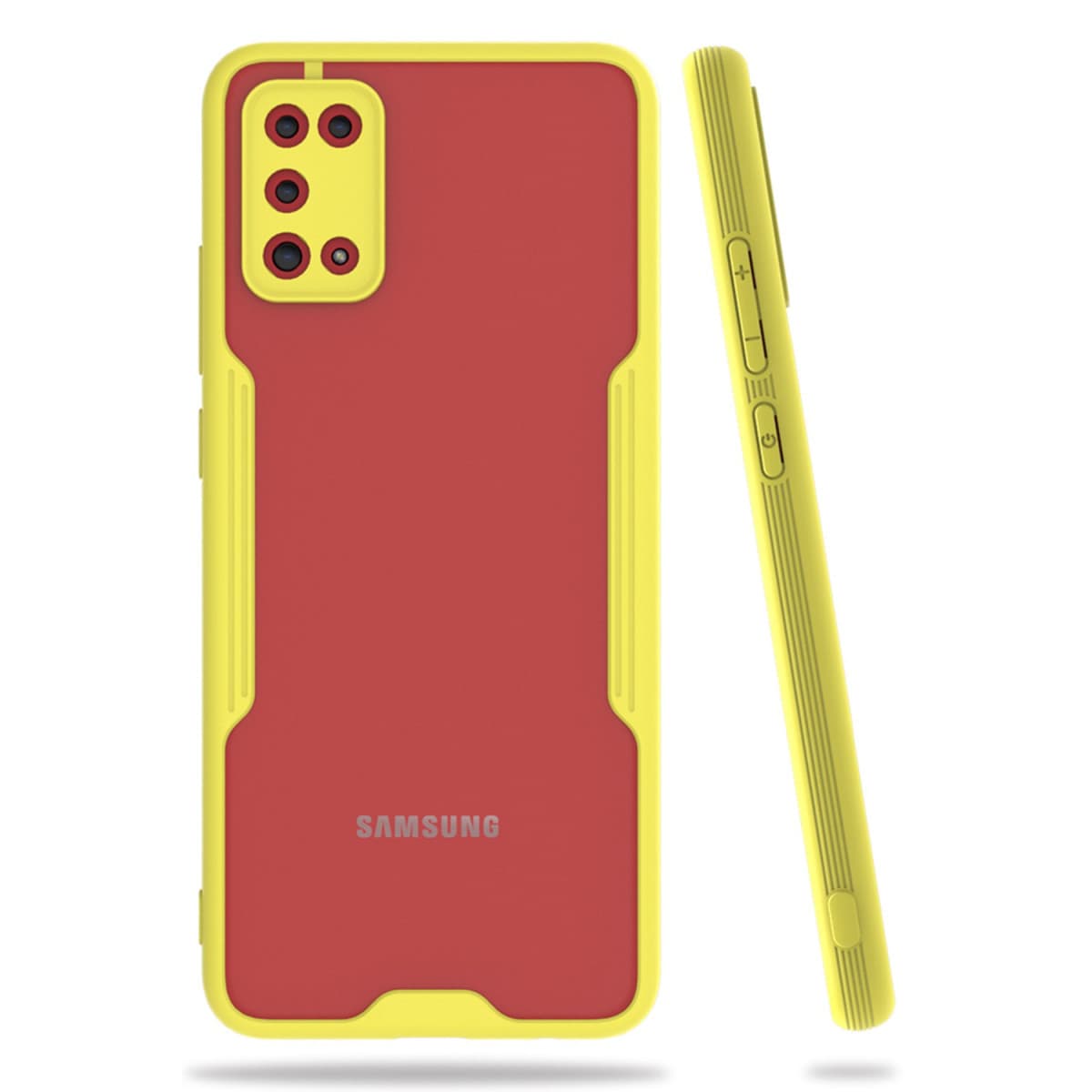 Galaxy A02S Kılıf Platin Silikon - Sarı