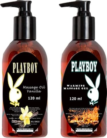 Playboy Massage Oil Warming And Vanilla Fragrances 120 ml Isıtıcılı ve Vanilya Kokulu Vücut Masaj Yagları
