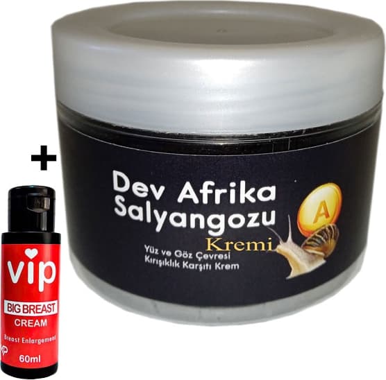 Giant Dev Afrikasalyangozu Yaşlanmakarşıtı Krem 100ML + Vip Bayan Göğüsşekillendirici Krem 60 ml