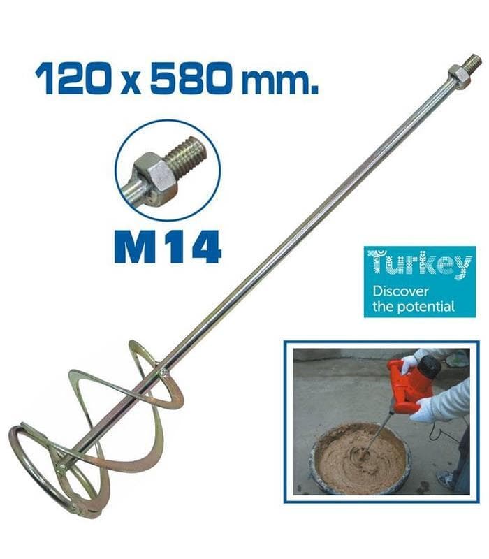 TH14343 Boya Alçı ve Harç Karıştırıcı Uç 120x580 mm