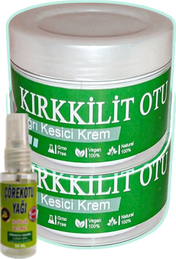 Kırkkilit Otu Kremi 2 Adet 100 ml Teskin Kremi + Çörek Otu Yağı Teskin Yağı 30 ml