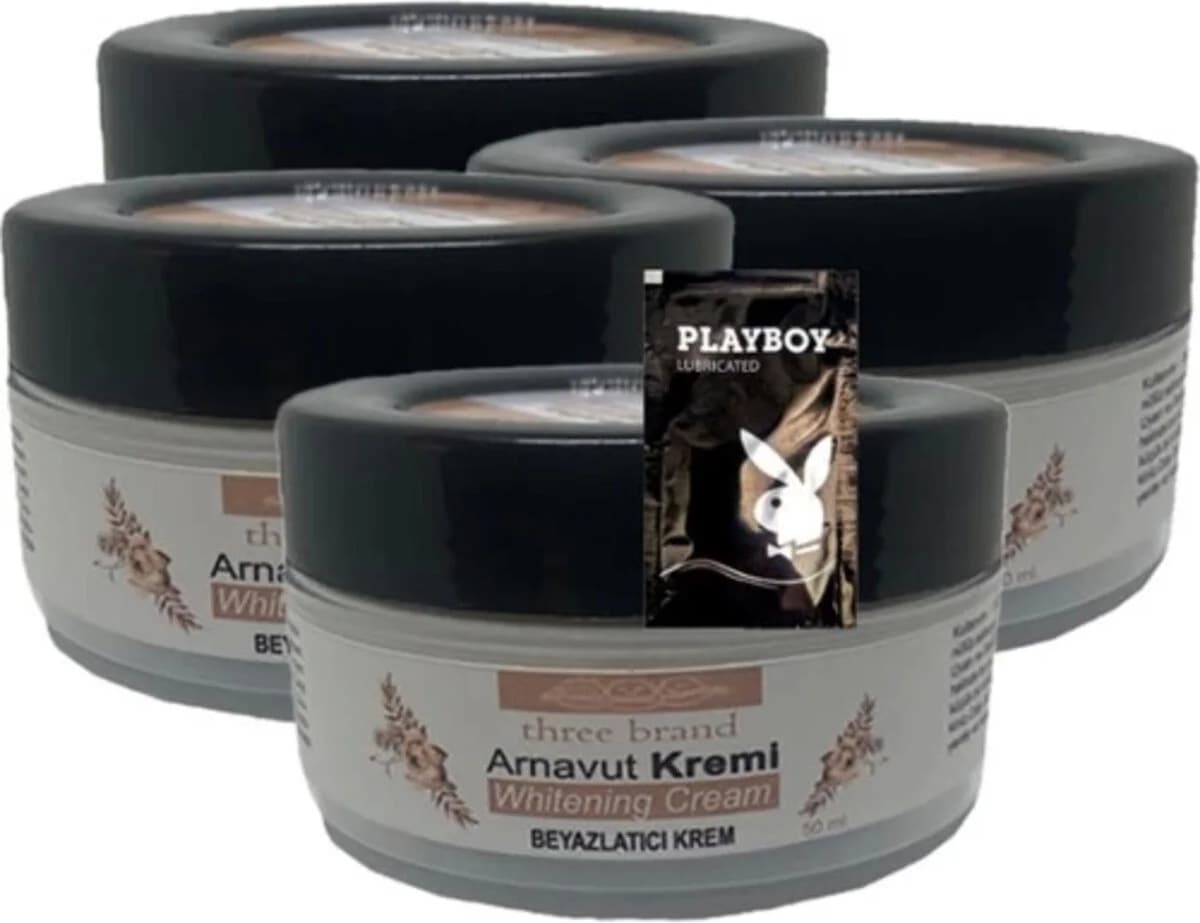 Three Brand 4lü Adet Arnavut Kremi Whitens Cream 50 ml + 1 Adet Jel Hediye