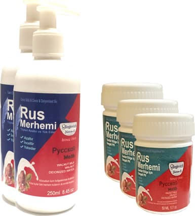 Hintohu Tüy Dökücü Azaltıcı Rus Merhemi 250 ml 2 Adet+Genital Bölge Merhemi 50 ml 3 Adet