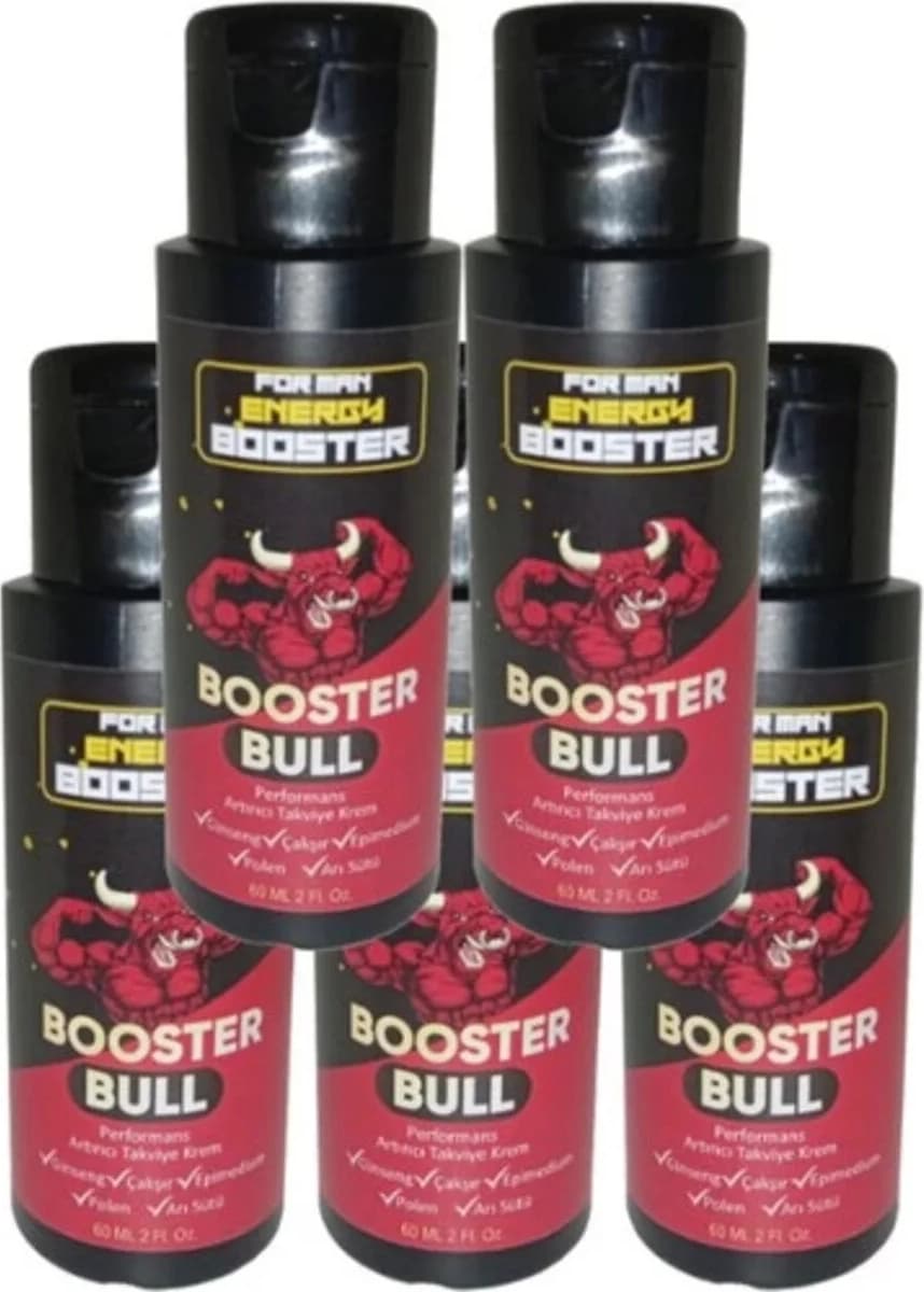 Booster Bull 5li Paket Erkeklere Özel Kremi 60 ml - 5 Adet 60 ml