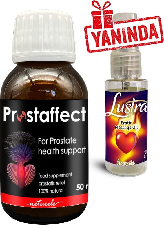 Prostaffect 50 ml Şurup Erkeklerin Özel Durumlarına Çok Özel Içecek Form + Lustra Masaj Yağı