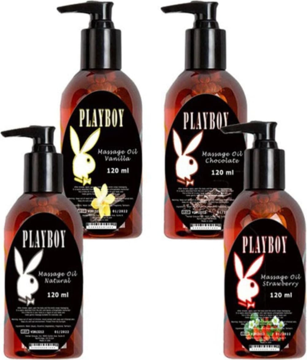 Playboy Massage Oil 4 Çeşit Vücut Masaj Yağı 120 ml