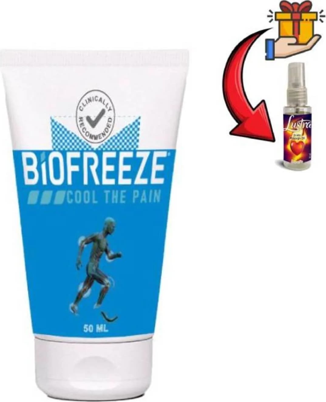 Süper Biofreeze Masaj Kremi 50 ml x 1 Ad+Masaj Yağı ile