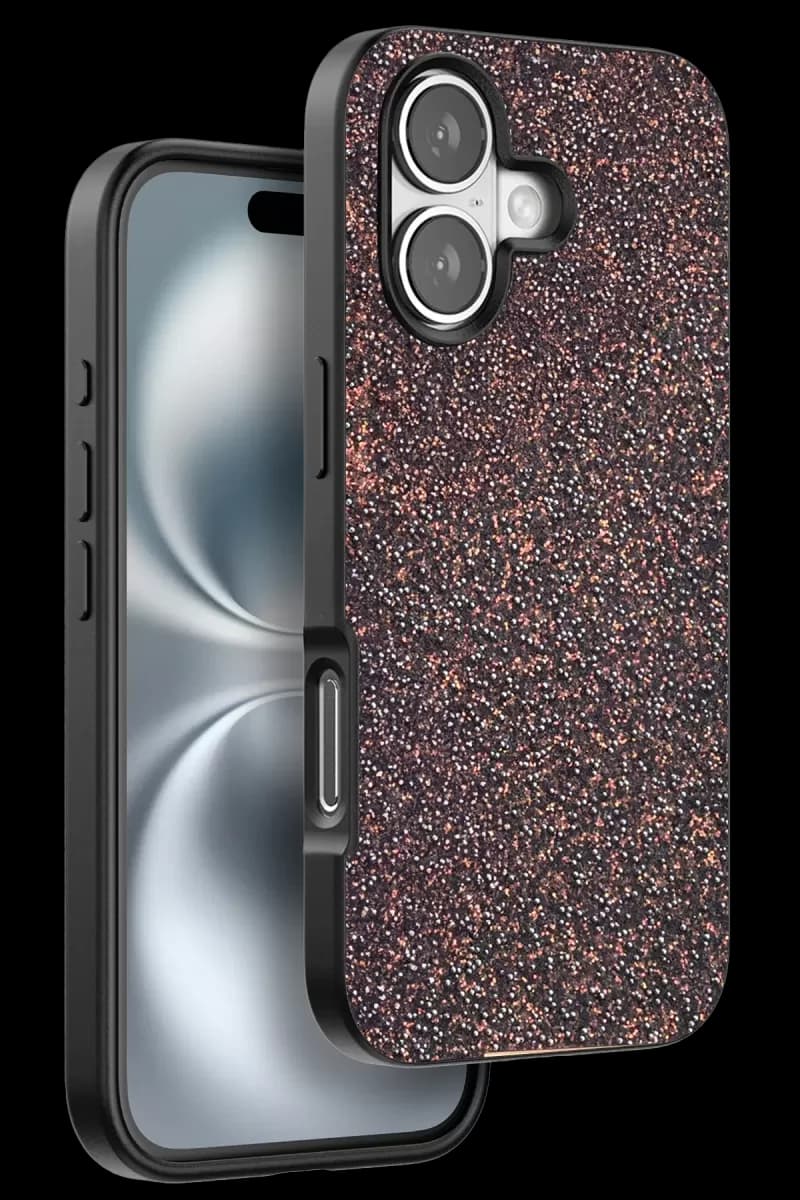 iPhone 16 Plus Bright Simli Kapak - Derin Mor