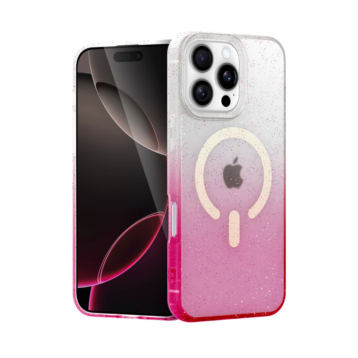 iPhone 16 Pro Pummel Shiny Magsafe Kapak - Pembe