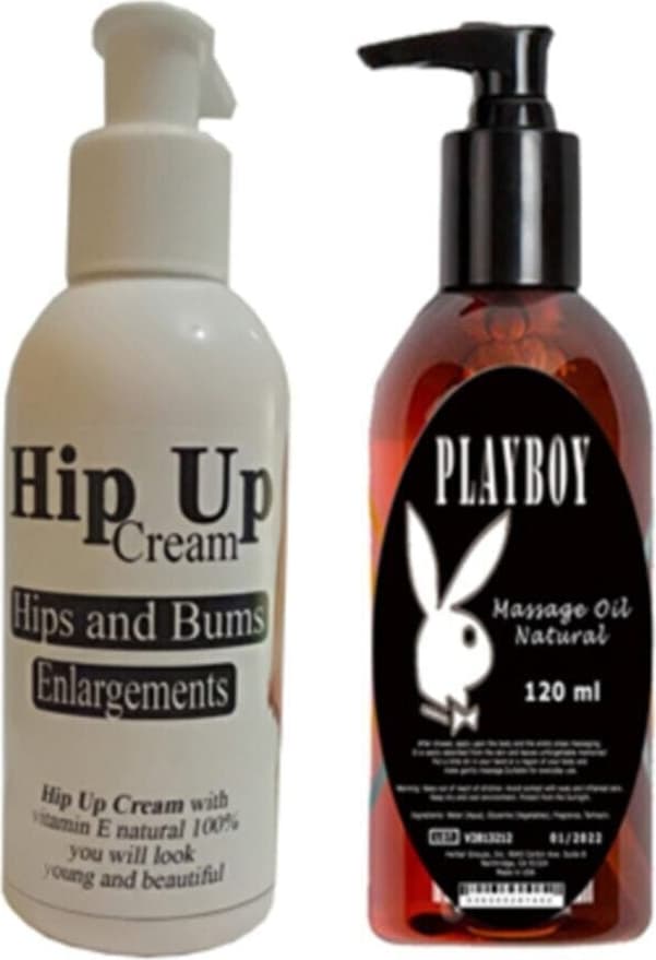 Hintohu Kalça Kaldırma,büyütme,sıkılaştırıcı Krem 120 Ml+Playboy Masaj Yağı 120 ml
