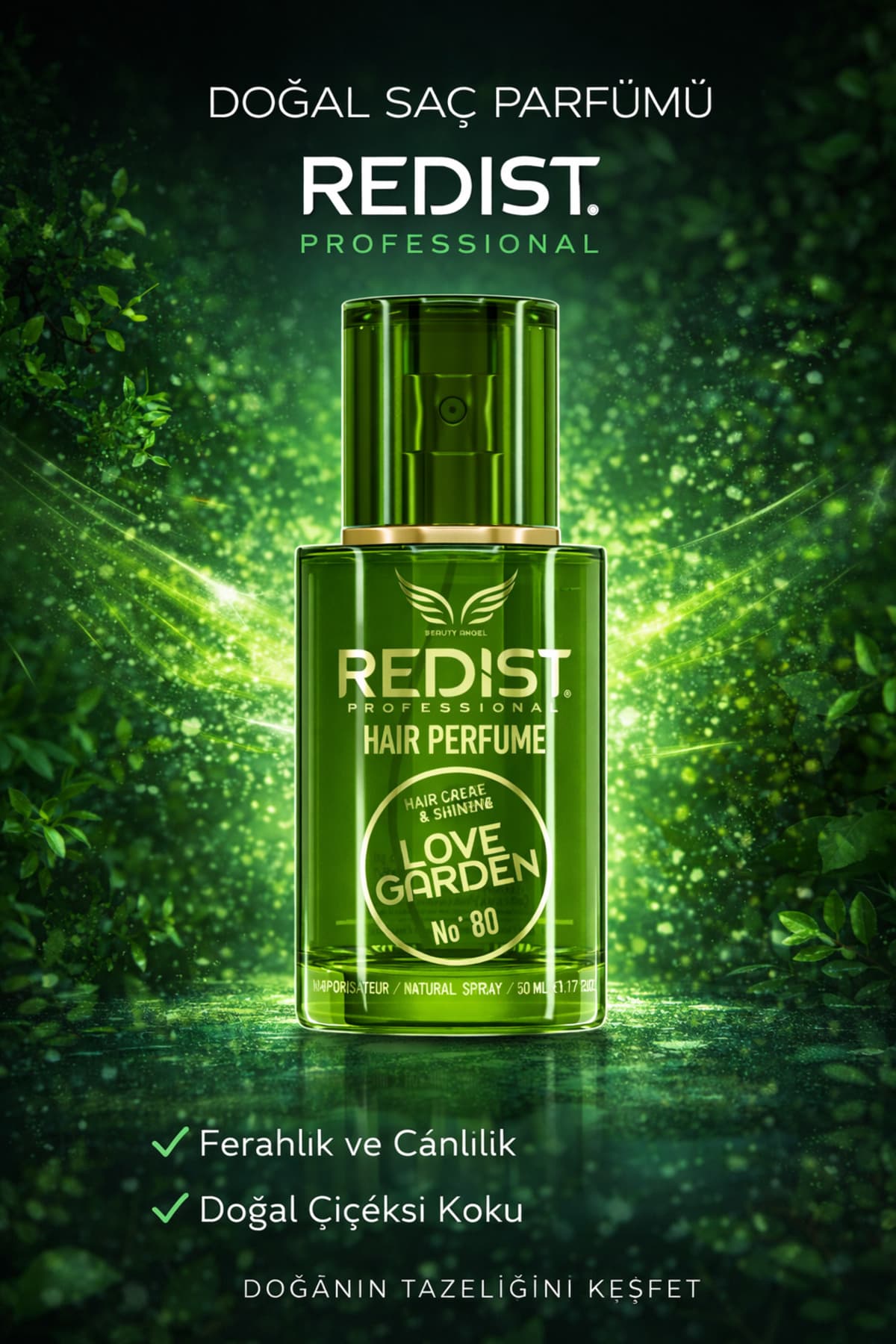 Saç Parfümü Love Garden - Kötü Koku Önleyici - Besler - Vegan 50 Ml - Meyveli Tatli Koku