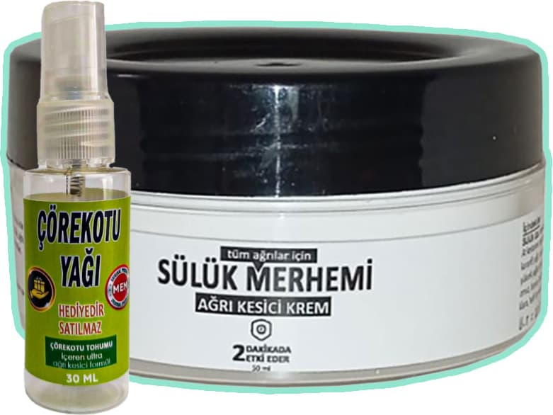 Sülük Merhemi 50 ml Kremi + Çörek Otu Yağı Yağı 30 ml