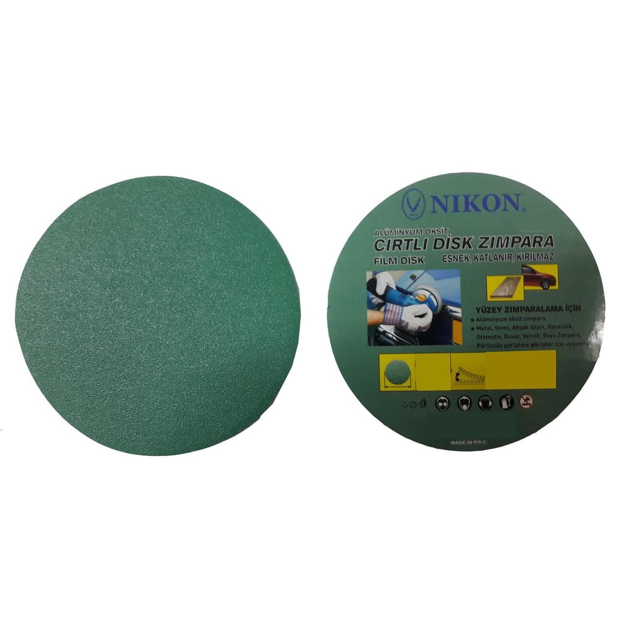 52030 Kırılmaz Yeşil Cırt Zımpara 115X220 Kum