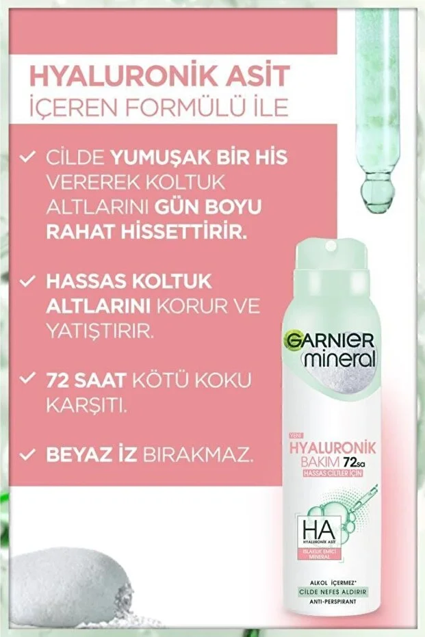 Deodorant Sprey & Mineral Hyaluronik Bakim Kadin 150ML