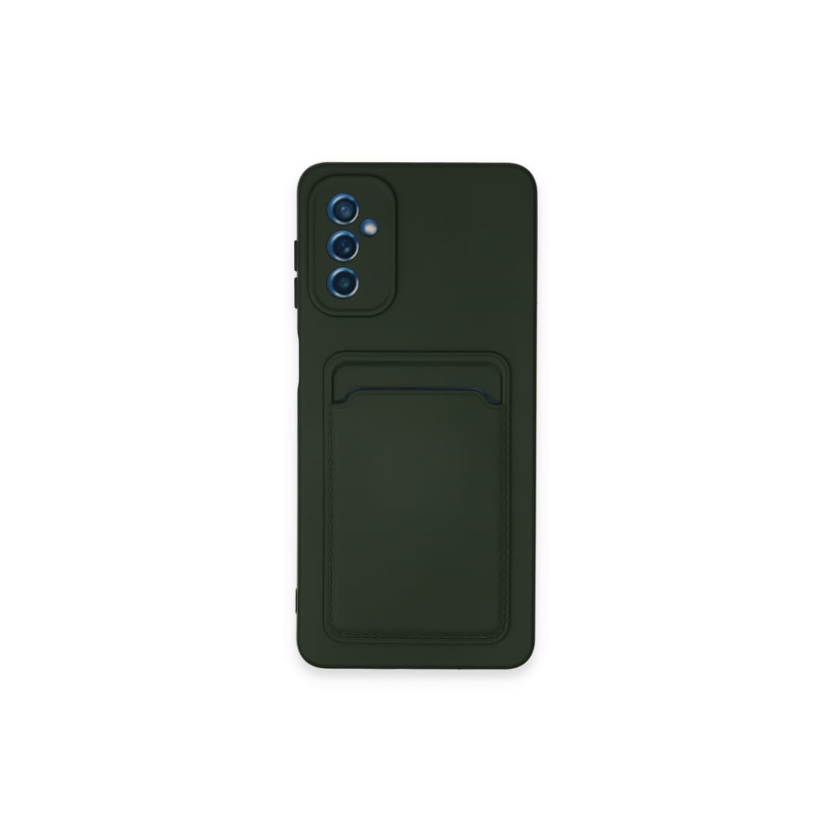 Galaxy A14 4G Kılıf Kelvin Kartvizitli Silikon - Koyu Yeşil