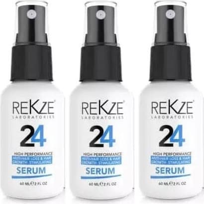 Rekze 24 Saç Kalınlaştırmaya,uzamaya,beslemeye,dökülmeye,kalıp Kellik/alopesi Engel Serum 60 Ml*3 Lü