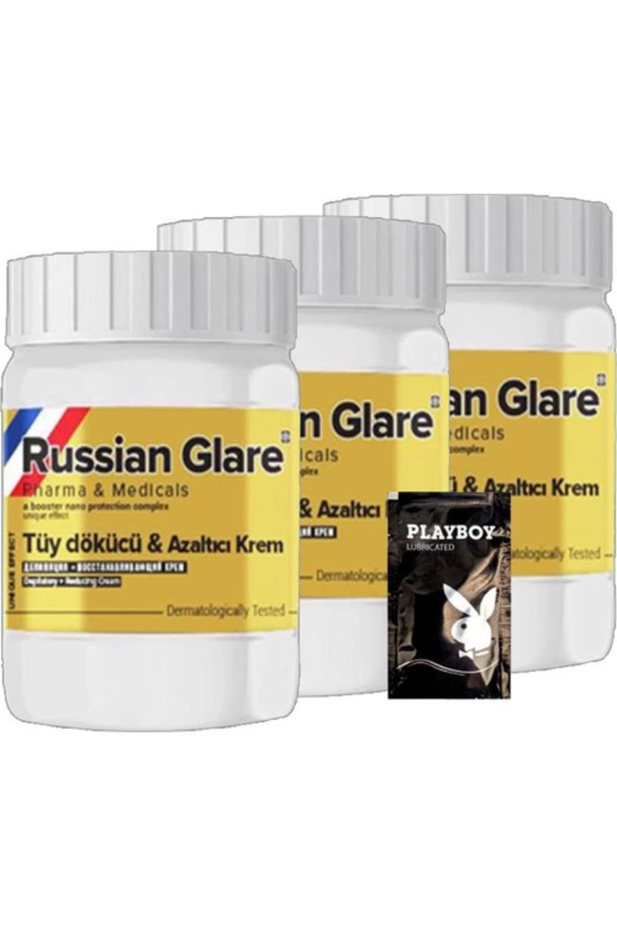 Rusian Glare Tüy Kremi Nano 3 Adet X 50 Ml Rus Merhemi + Yanında Jel