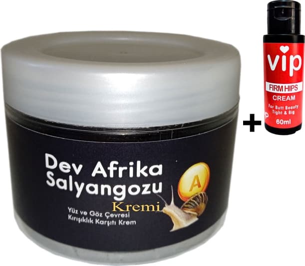 Giant Yaşlanmakarşıtı Salyangozkremi 100ML Dev Afrikasalyangozu + Vip Kalçaşekillendirici Krem 60 ml