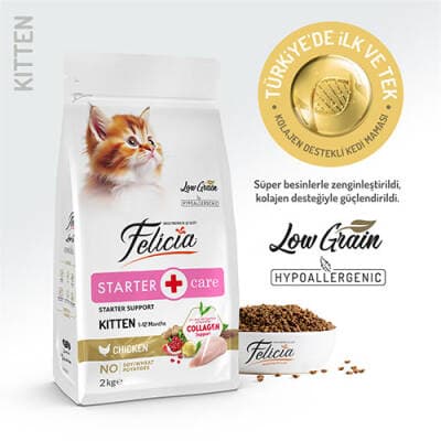 Hypoallergenic Tavuklu ve Hamsili Düşük Tahıllı Yavru Kedi Maması 2 Kg