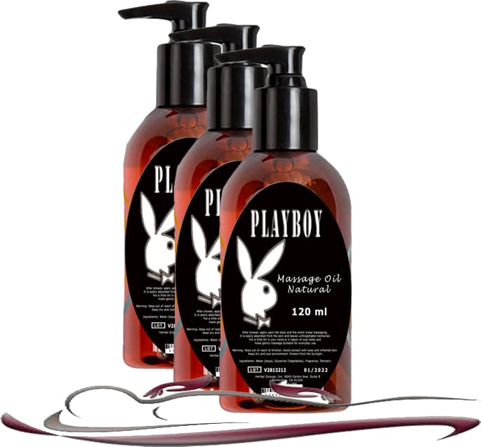 Playboy Natural Massage Oil Kokusuz Vücut Masaj Yağı 3 Adet 120 ml