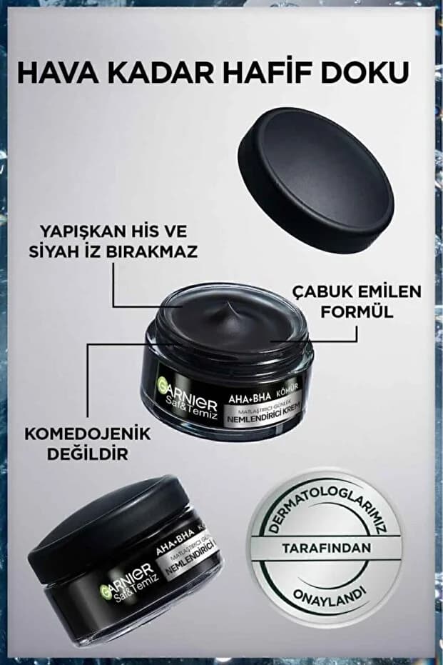 Yüz Bakim Kremi & Saf Ve Temiz Kömür Matlaştırıcı, Nemlendirici Gündüz Kremi 50ML