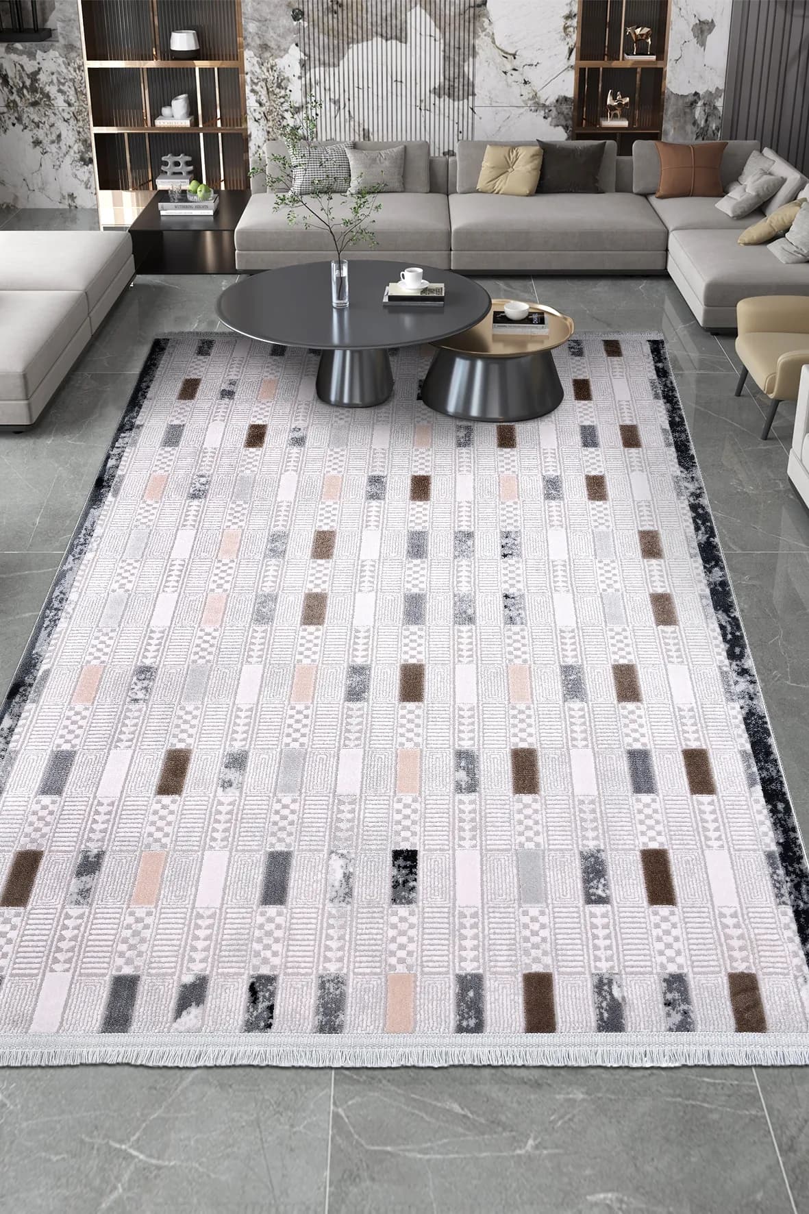YoudayHomeCollection ROXSTONE Model Oturma Odası Halısı