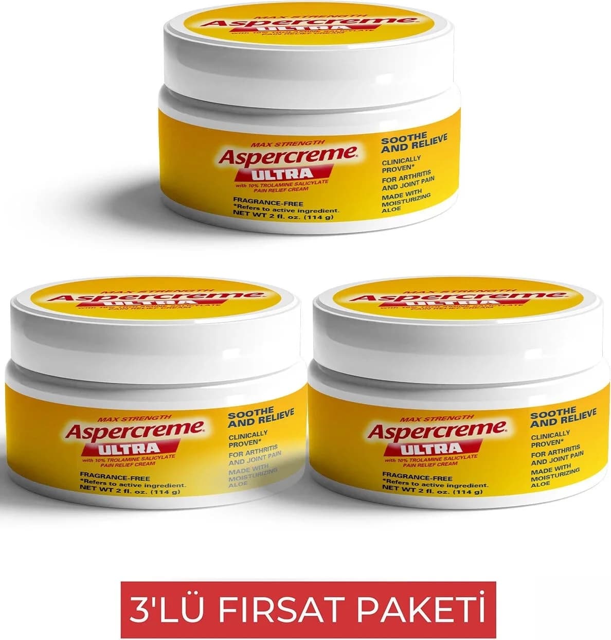 Aspercreme Ultra Masaj Kremi 3 Adet