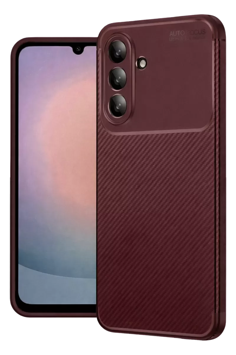 Galaxy A37 5G Auto Focus Karbon Kapak - Bordo