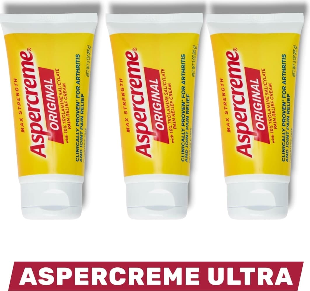 Aspercreme Ultra Vücut Ağrılarında Etkili Bitkisel Içerikli Masaj Kremi 50 ml x 3 Adet
